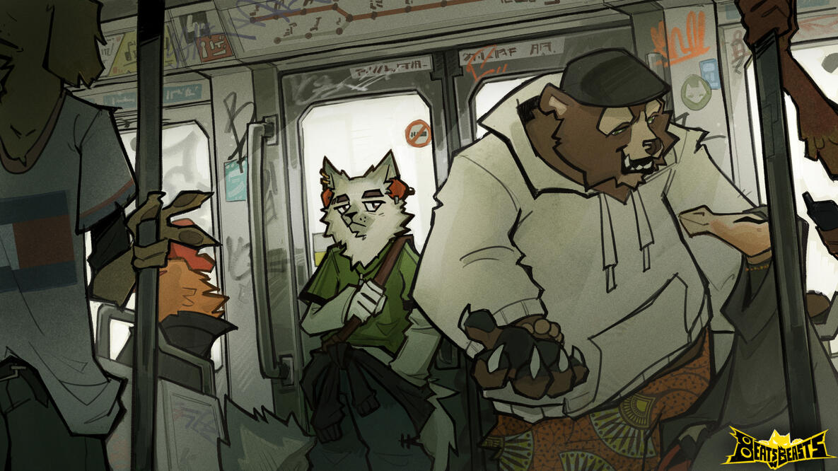an example of a flat colour/grayscaled full body