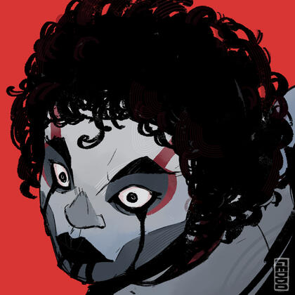 an exemple of a fully shaded headshot