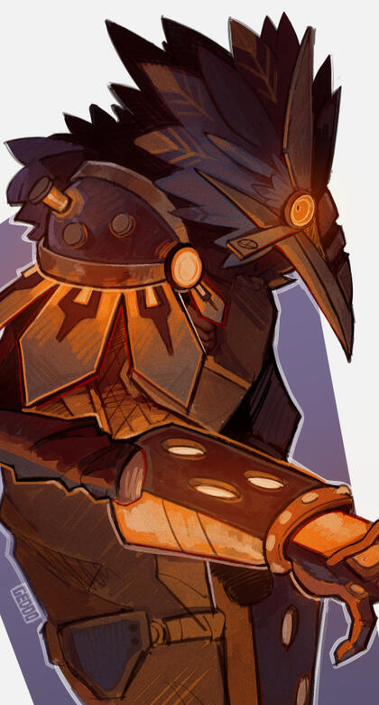 an exemple of a fully shaded illustration with multiple characters